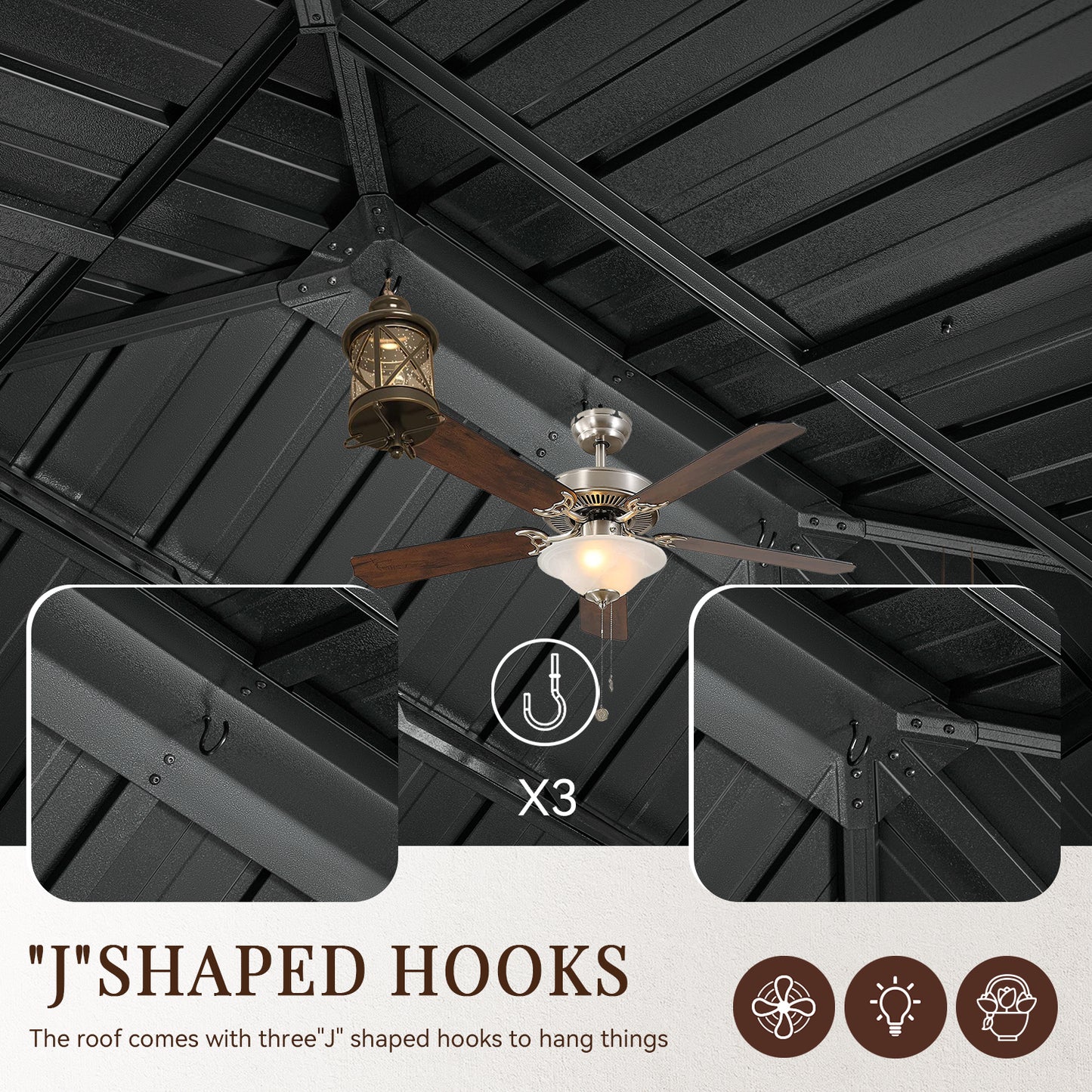 14 Ft. W x 12 Ft. D Metal Patio Gazebo