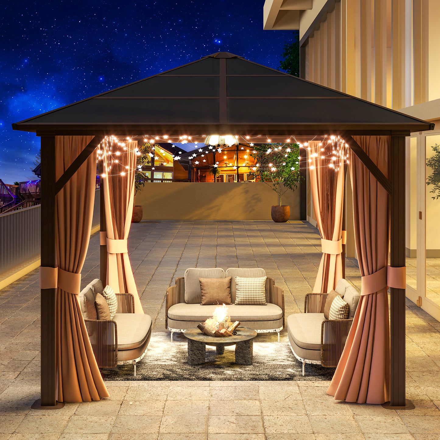 10 Ft. W X 10 Ft. D Hardtop Patio Gazebo