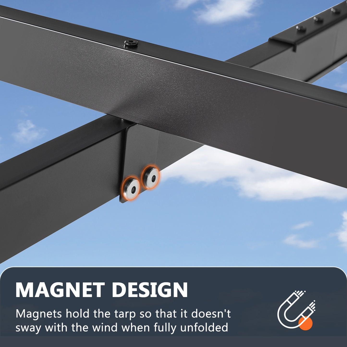 14 Ft. W X 12 Ft.aluminium Pergola With Canopy