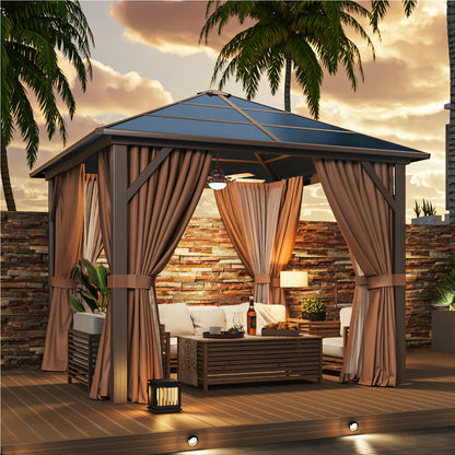 10 Ft. W x 10 Ft. D Aluminum Patio Gazebo