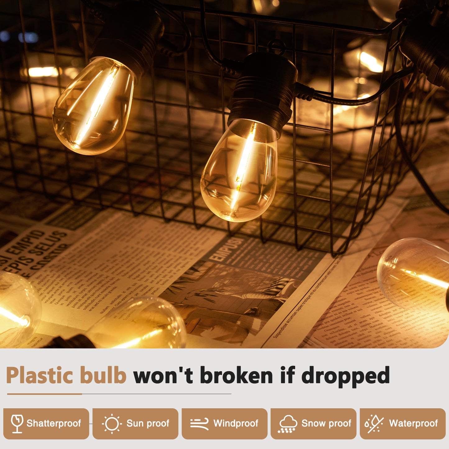 16 Ft. W X 12 Ft. D Metal Patio Gazebo With String Lights