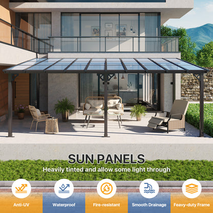 20 Ft. W X 12 Ft. D metal Pergola With Canopy