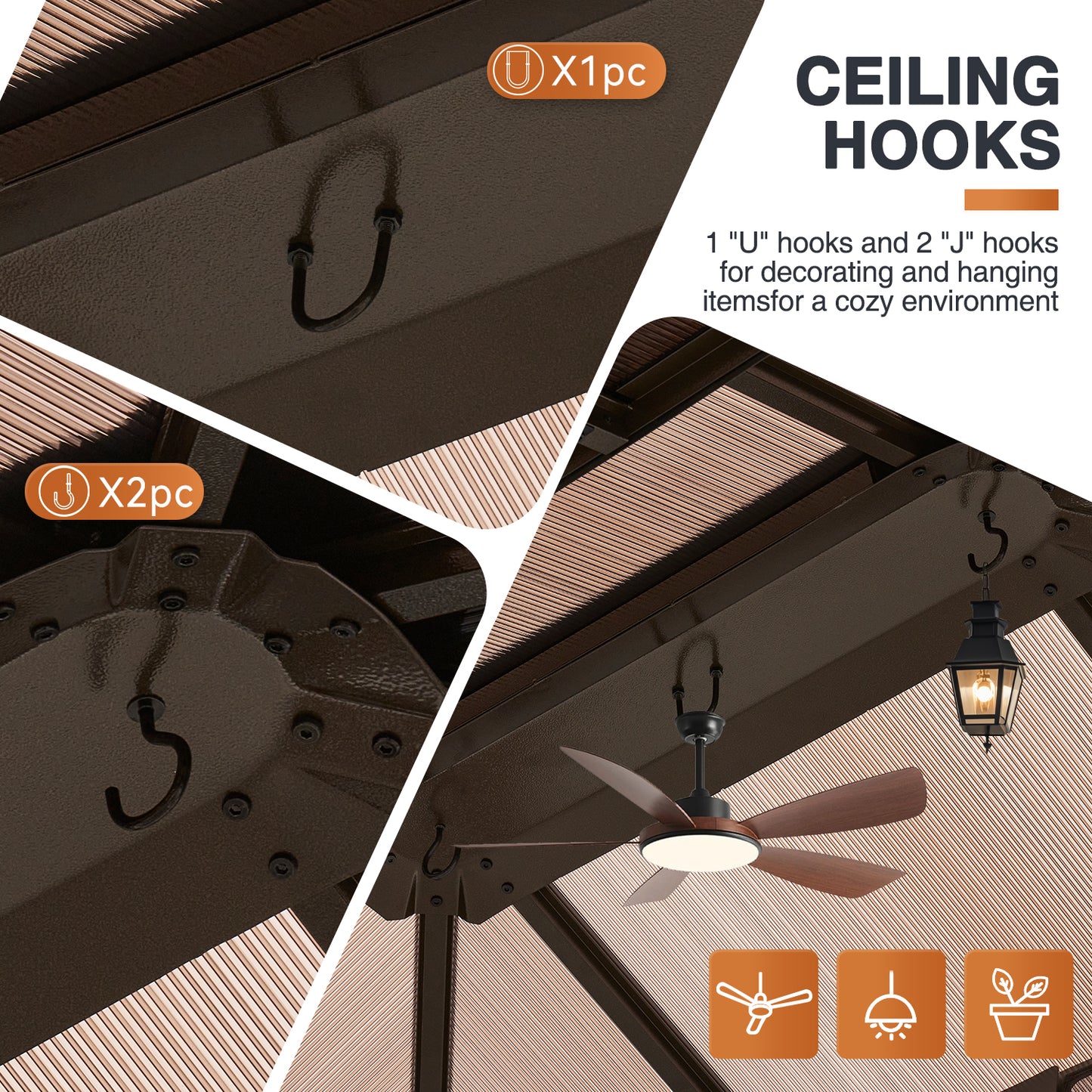 14 Ft. W X 12 Ft. D Aluminum Patio Hardtop Gazebo