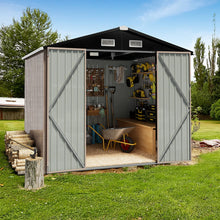 8 ft. W x 6 ft. D Galvanized Steel Storage Shed