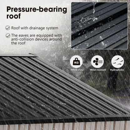 8 ft. W x 6 ft. D Galvanized Steel Storage Shed