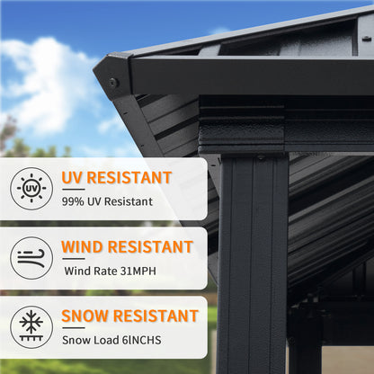 8 Ft. W X 5 Ft. D Metal Patio Gazebo For Bbq