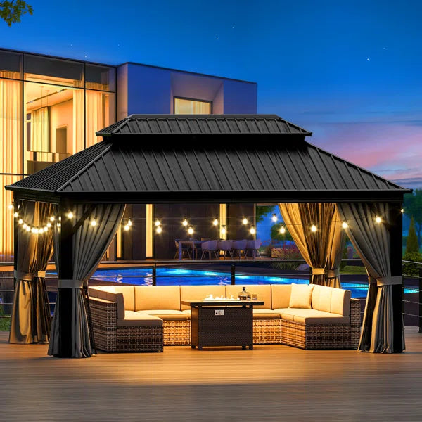 Patio Gazebo with Double Roof