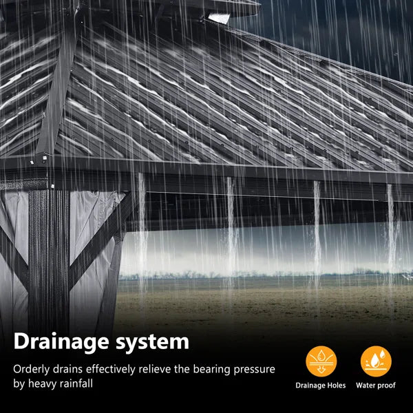 Patio Gazebo with Double Roof