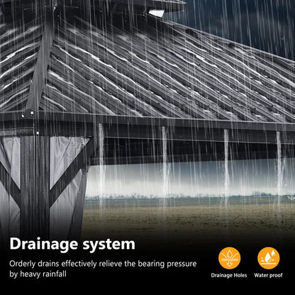 Patio Gazebo with Double Roof