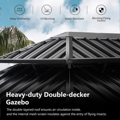 Patio Gazebo with Double Roof